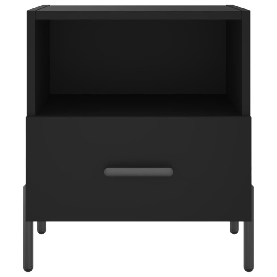 Mesitas de noche 2 uds madera ingeniería negro 40x35x47,5