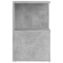 Mesita de noche 2 uds contrachapada gris hormigón 35x35x55