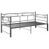 Estructura de sofá cama extraíble metal negro 90x200