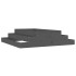 Jardinera de madera maciza de pino gris 110x110x27