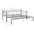 Estructura de sofá cama extraíble metal negro 90x200