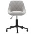 Silla de comedor giratoria de terciopelo gris