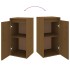 Muebles para TV 2 piezas madera maciza de pino marrón