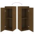 Muebles para TV 2 piezas madera maciza de pino marrón