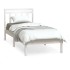 Estructura de cama individual de madera maciza blanco 90x190