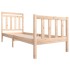 Estructura de cama individual pequeña madera maciza 75x190