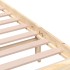 Estructura de cama individual pequeña madera maciza 75x190
