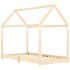 Estructura de cama infantil de madera maciza de pino 90x200