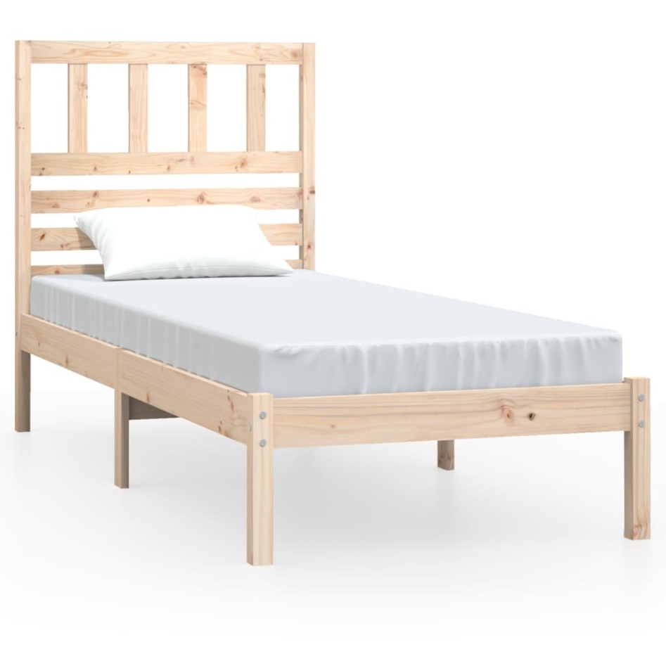 Estructura de cama madera maciza de pino 90x190