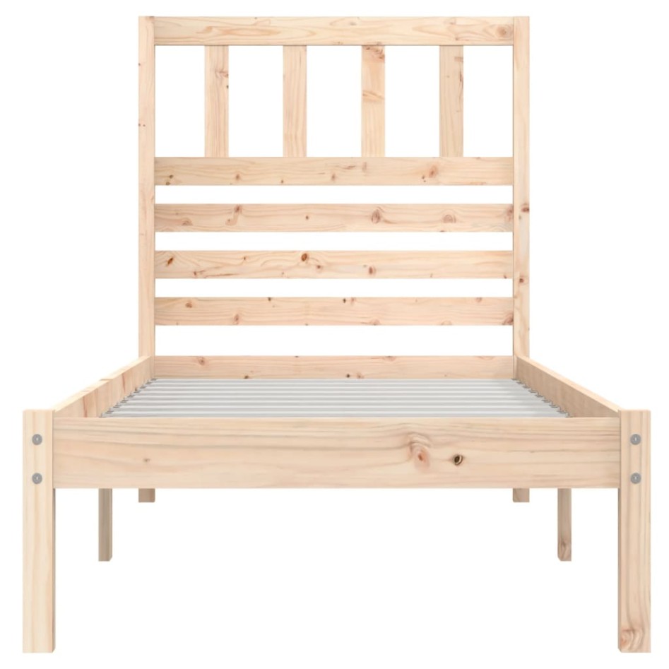 Estructura de cama madera maciza de pino 90x190