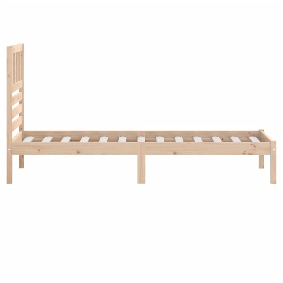 Estructura de cama madera maciza de pino 90x190
