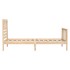 Estructura de cama individual pequeña madera maciza 75x190