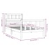 Estructura de cama individual pequeña madera maciza 75x190