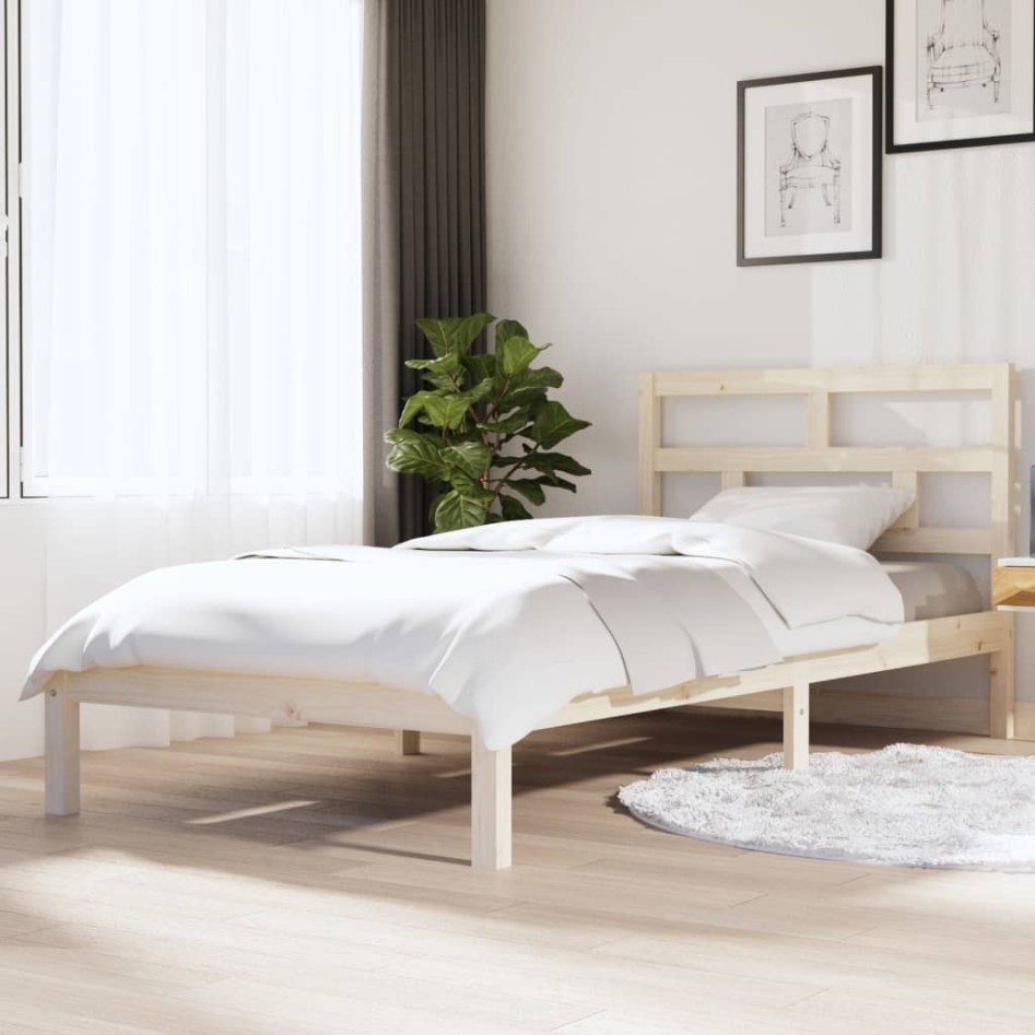 Estructura de cama madera maciza de pino 100x200