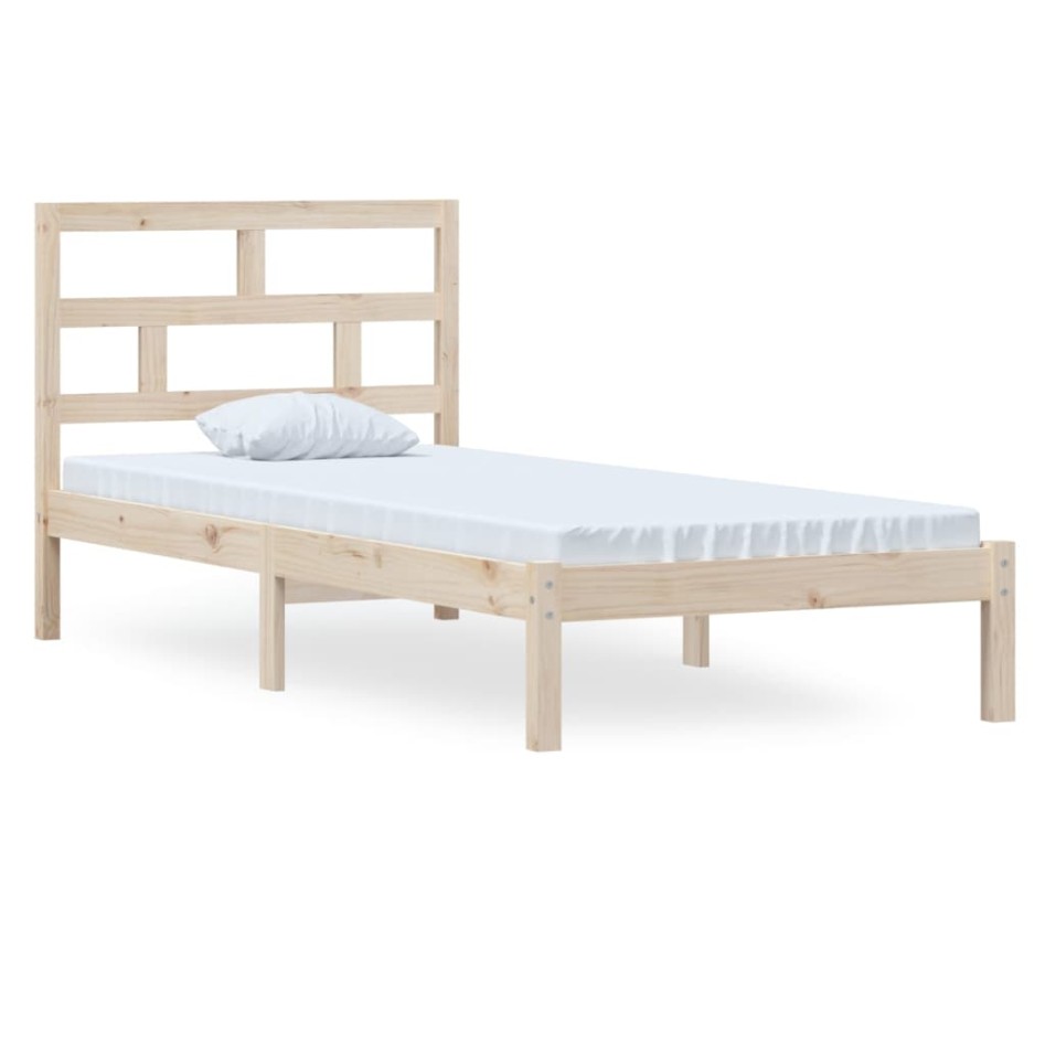 Estructura de cama madera maciza de pino 100x200