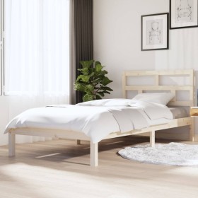Estructura de cama madera maciza de pino 90x200