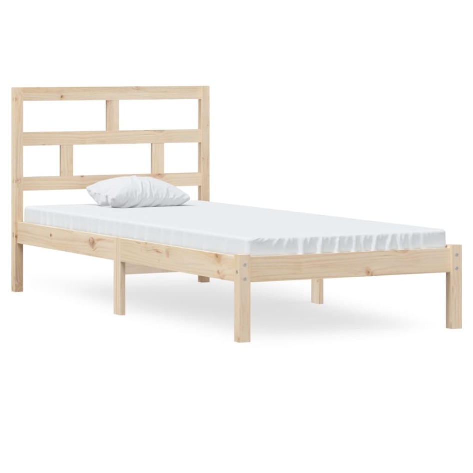 Estructura de cama madera maciza de pino 90x200