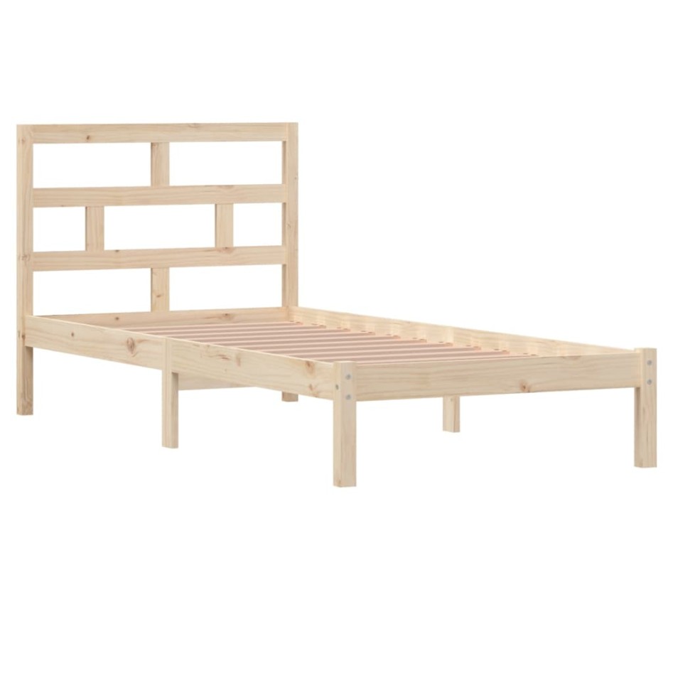Estructura de cama madera maciza de pino 90x200