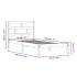 Estructura de cama madera maciza de pino 90x200