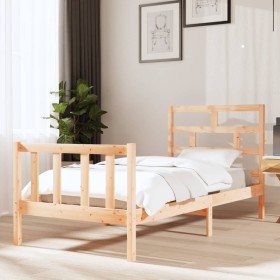Estructura de cama madera maciza de pino 90x200