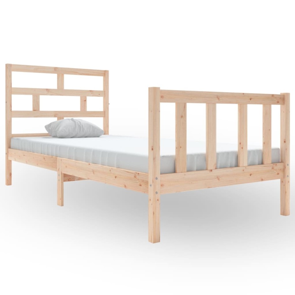 Estructura de cama madera maciza de pino 90x200