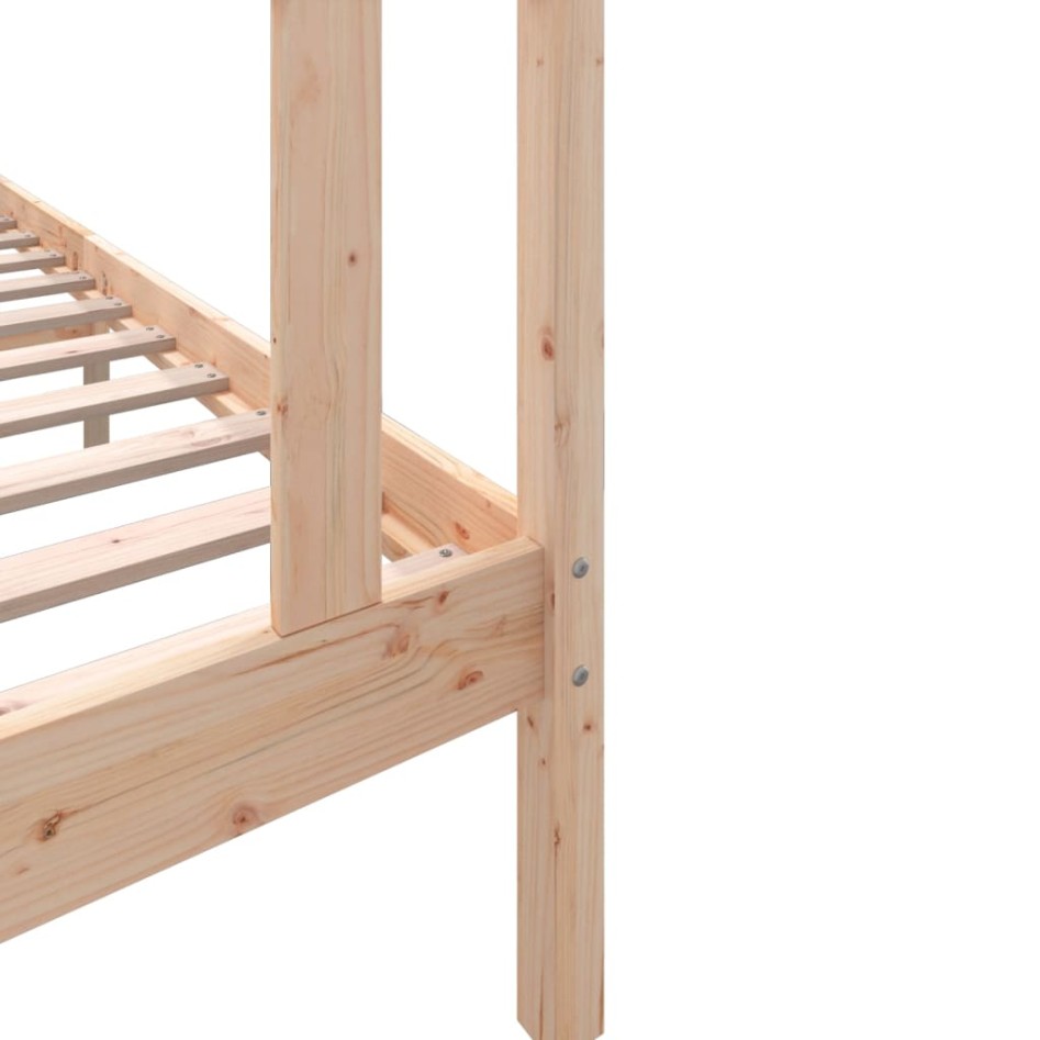 Estructura de cama madera maciza de pino 90x200