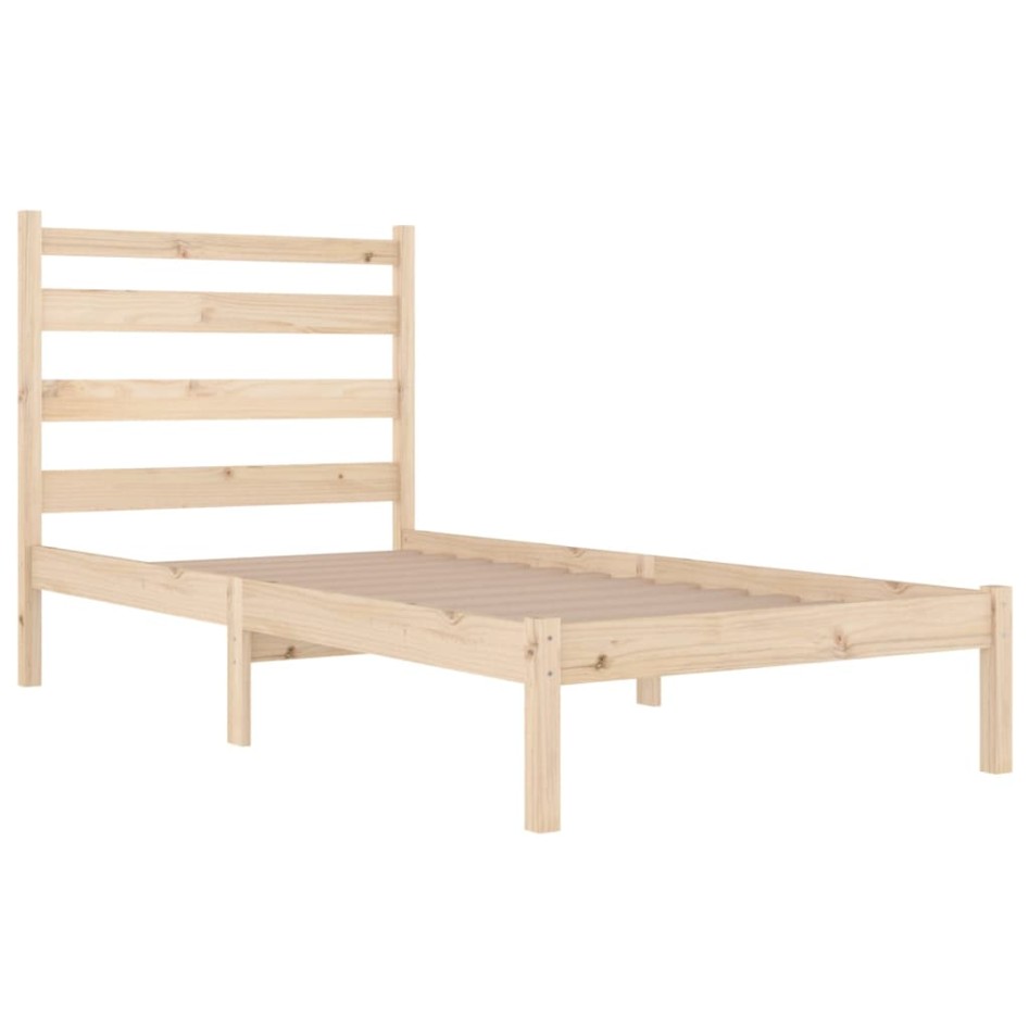 Estructura de cama de madera maciza de pino 90x200