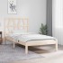 Estructura de cama individual sin colchón madera