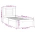 Estructura de cama sin colchón madera maciza de pino 90x190
