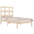 Estructura de cama sin colchón madera maciza de pino 90x190