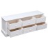 Mueble para TV madera maciza de paulownia blanco 108x30x40
