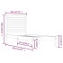 Estructura de cama madera maciza 90x190
