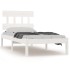 Estructura de cama madera maciza de pino blanca 90x200