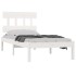 Estructura de cama madera maciza de pino blanca 90x200