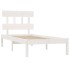 Estructura de cama madera maciza de pino blanca 90x200