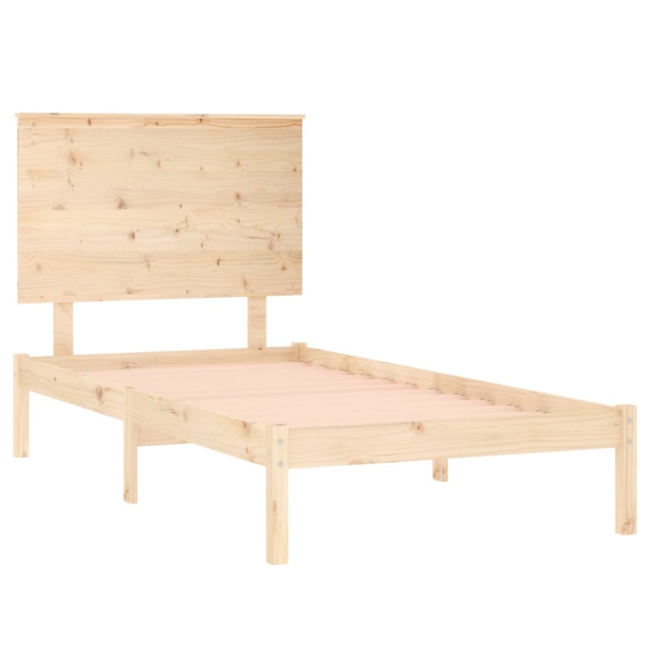 Estructura de cama sin colchón madera maciza de pino 100x200