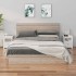 Mesitas de noche 2 uds madera maciza de pino blanco 40x35x49