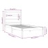 Estructura de cama sin colchón madera de pino blanca 90x200