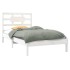 Estructura de cama individual madera maciza blanco 90x190