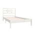 Estructura de cama individual madera maciza blanco 90x190