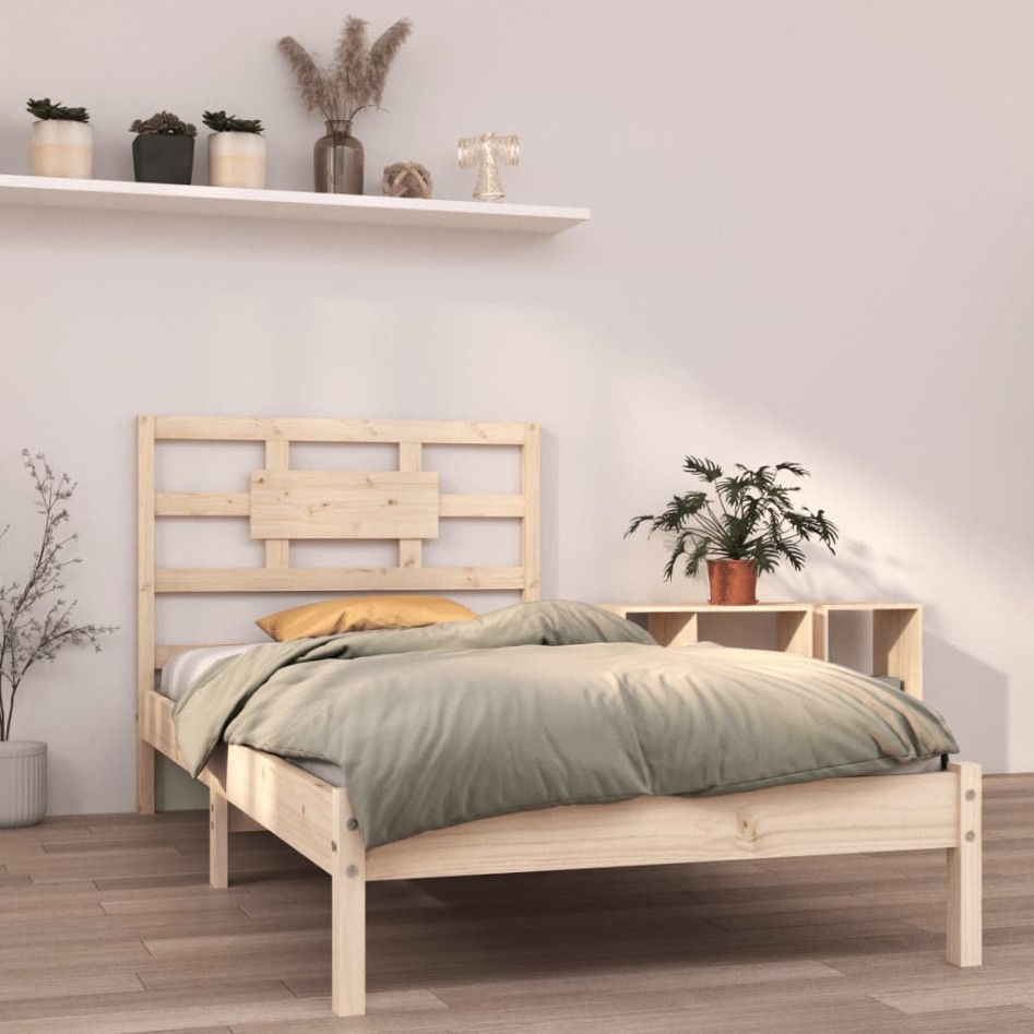 Estructura de cama madera maciza de pino 90x200
