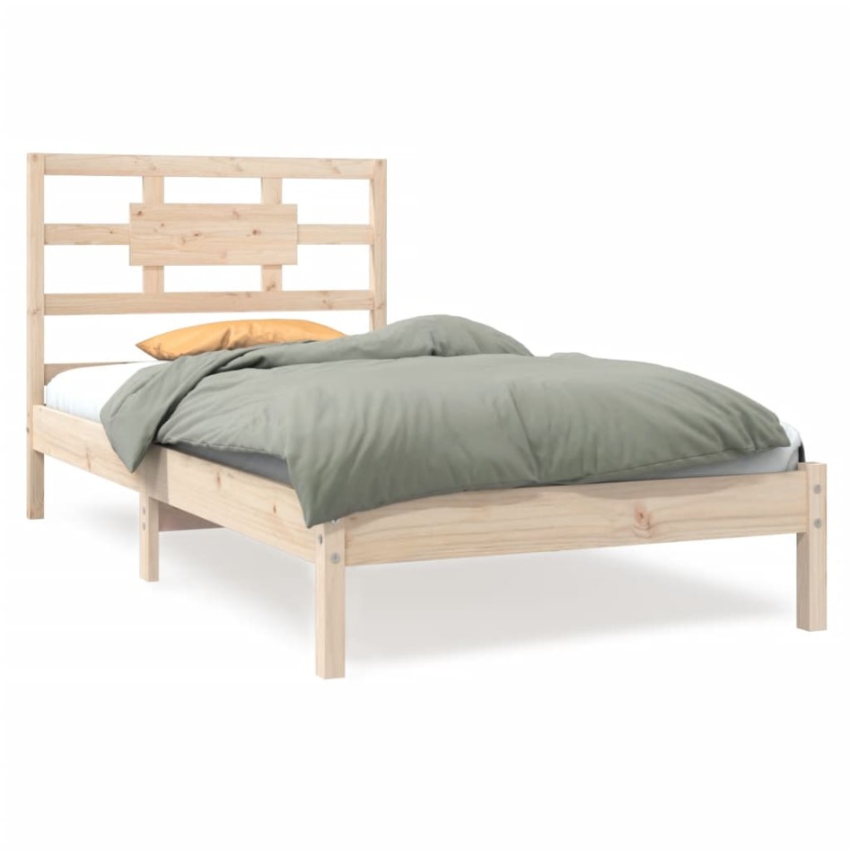 Estructura de cama madera maciza de pino 90x200