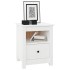 Mesitas de noche 2 uds madera maciza de pino blanco 40x35x49