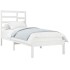 Estructura de cama sin colchón madera maciza blanco 90x200