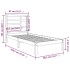 Estructura cama individual sin colchón madera maciza 75x190