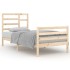 Estructura de cama sin colchón madera maciza 90x200
