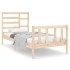 Estructura de cama madera maciza 75x190