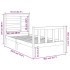 Estructura de cama madera maciza 75x190