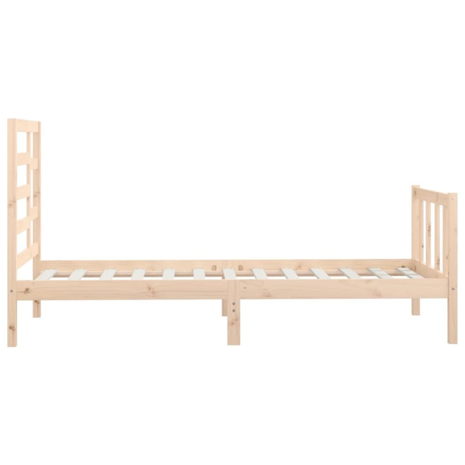 Estructura de cama sin colchón madera maciza de pino 90x200