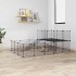 Jaula para mascotas de 36 paneles puerta acero negro 35x35